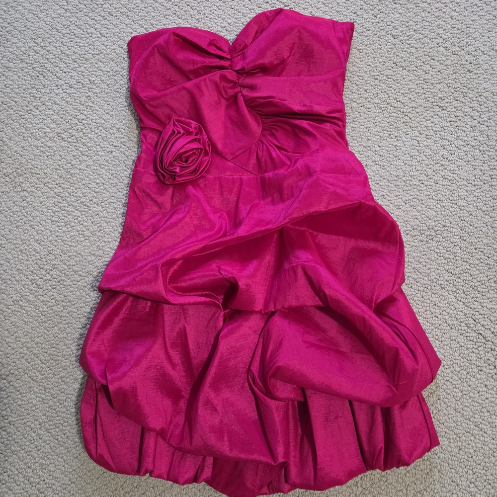 Elegant Pink Strapless Dress